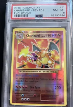 Pokemon TCG Charizard XY Evolutions 11/108 Holo Holo Rare PSA 8 - Image 1