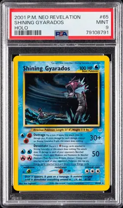 2001 POKEMON NEO REVELATION #65 SHINING GYARADOS-HOLO PSA 9 - Image 1