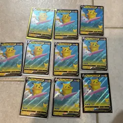 40x Lot Pikachu V Vmax Pokemon Celebrations Surfing Flying V NM - Image 4