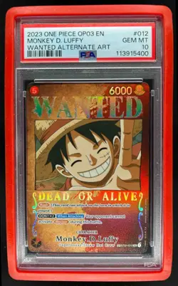 2023 One Piece Monkey.D.Luffy Wanted Poster Alternate Art #ST01-012 PSA 10 - Image 1