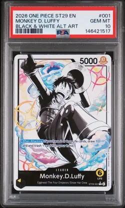 2026 ONE PIECE STARTER DECK ST29-EGGHEAD #001 MONKEY D. LUFFY PSA 10 - Image 1