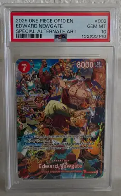 2025 ONE PIECE OP10-ROYAL BLOOD SPECIAL ALTERNATE ART EDWARD NEWGATE PSA 10 - Image 1