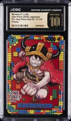 2025 ONE PIECE JPN PC: ONE PIECE DAY'25 -PROMO MONKEY D. LUFFY CGC 10 PRISTINE - Image 1