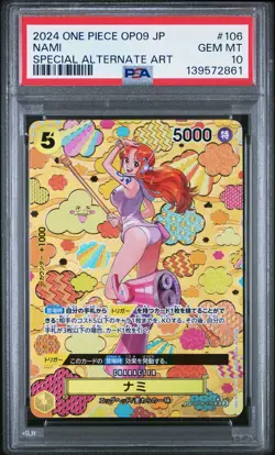 2024 ONE PIECE JPN EMPERORS IN THE NEW WORLD SPECIAL ALT ART #106 NAMI PSA 10 - Image 1