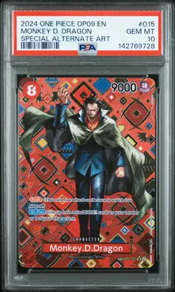 2024 ONE PIECE OP09-EMPERORS IN THE NEW WORLD #015 MONKEY D. DRAGON PSA 10 - Image 1