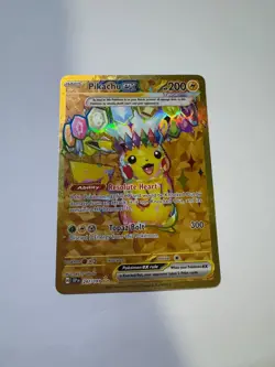 Pokemon TCG New Set Pikachu 247/191 Hyper Rare Gold Card Surging Sparks - Image 3
