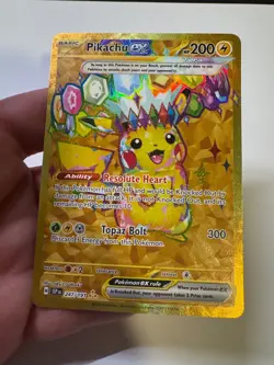 Pokemon TCG New Set Pikachu 247/191 Hyper Rare Gold Card Surging Sparks - Image 4