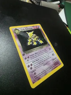 Alakazam TCG Dark 1/82 Unlimited Holo Rare Vintage 2000 Pokemon Card - Image 1