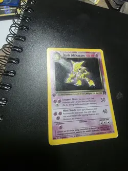 Alakazam TCG Dark 1/82 Unlimited Holo Rare Vintage 2000 Pokemon Card - Image 4