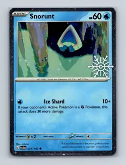 Snorunt 037 Pokemon Holiday Snowflake Stamped Cosmos Holo Promo Card NM+ - Image 1