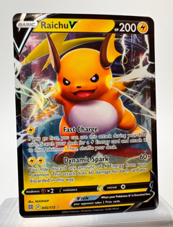 Raichu V 045/172 Ultra Rare SWSH09: Brilliant Stars Pokemon Card - Image 1