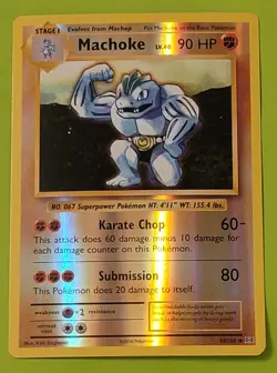 Pokemon Card Machoke Evolutions Reverse Holo 58/108 - Image 1