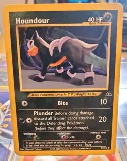 Houndour 39/75 Tcg Pokemon Neo Discovery Uncommon Pokemon Card - Image 1