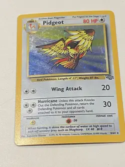 Pokemon TCG Pidgeot Holo Rare Card 8/64 Jungle Unlimited Vintage TCG Card - Image 3