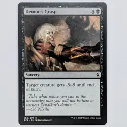 Demon's Grasp Battle for Zendikar NM Magic Card MTG - Image 1
