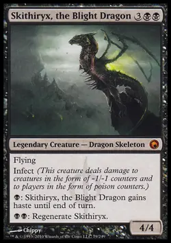 MTG SKITHIRYX, THE BLIGHT DRAGON EXC - IL DRAGO MALIGNO - SOM - MAGIC - Image 1
