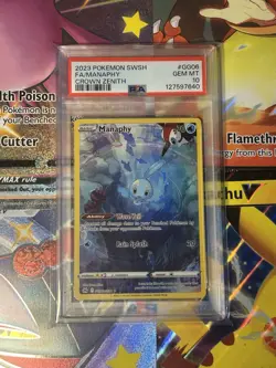 2023 Pokemon SWSH Crown Zenith Manaphy Full Art #GG06/GG70 PSA 10 Gem Mint - Image 1