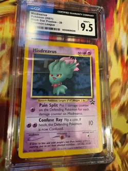 Misdreavus Pokemon 2001 Black Star Promos 39 Pokemon League CGC Mint+ 9.5 - Image 1