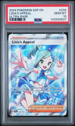 2024 POKEMON SSP EN-SURGING SPARKS ULTRA RARE #234 LISIA'S APPEAL PSA 10 - Image 1