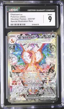 Pokemon Charizard ex 2023 Obsidian Flames 223/197 Special Il. Rare CGC 9 - Image 1