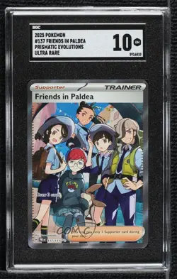 Friends in Paldea Ultra Rare Pokemon Prismatic Evolutions PRE SGC 10 GEM - Image 1