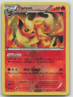 2015 Pokemon XY Ancient Origins Flareon Reverse Holo #13/98 - Image 1