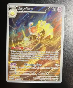 Pokemon TCG Espathra Illustration Rare SV04: Paradox Rift 197/182 NM - Image 1