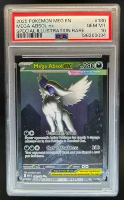 2025 Pokemon Mega Evolution Absol ex Special Illustration Rare #180/132 PSA 10 - Image 1