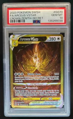 2023 Pokemon SWSH Crown Zenith Arceus VSTAR Galarian Gallery #GG70/GG70 PSA 10 - Image 1