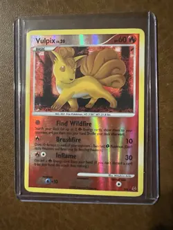 Vulpix SH6 Platinum Shiny Secret Rare Reverse Holo Pokemon - Image 1