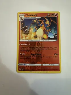 Pokemon TCG SWSH Vivid Voltage Charizard #25/185 Reverse Holo Rare - Image 1