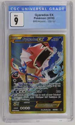 Pokemon 2016 Gyarados EX SR Holo BREAKpoint 123/122 CGC 9 - Image 1