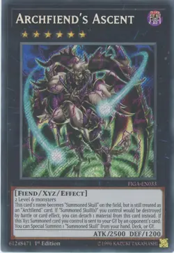 Yugioh Archfiend's Ascent FIGA-EN033 Secret Rare NM x3 Play Set - Image 1