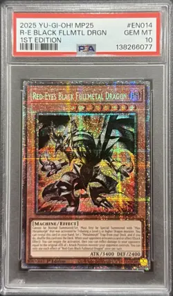 2025 PSA 10 YUGIOH MP25 STARLIGHT RARE RED EYES BLACK FULLMETAL DRAGON 💎 - Image 1