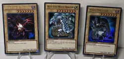 Blue-Eyes White Dragon Red-Eyes B. Dragon & Dark Magician Limited Ed. Yugioh Lot - Image 1