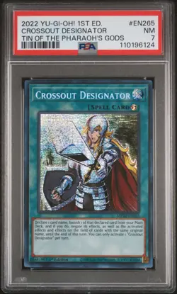 2022 YU-GI-OH! TIN OF THE PHARAOH'S GODS 1ST ED #EN265 CROSSOUT DESIGNATOR PSA 7 - Image 1