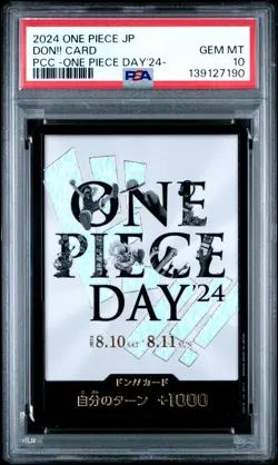 2024 ONE PIECE JAPANESE PREMIUM COLLECTION ONE PIECE DAY'24- DON!! CARD PSA 10 - Image 1