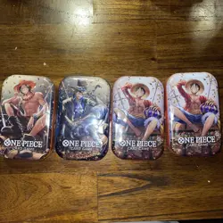 (4) One Piece SEALED Mini Tins~Vol. 2 Game Tin Pack - Image 1