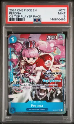 2024 ONE PIECE CHAMP 2024 TOP PLAYER PACK #077 PERONA PSA 9 - Image 1