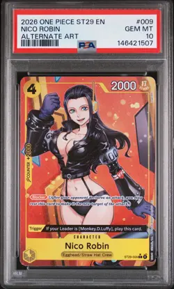 2026 ONE PIECE STARTER DECK ST29-EGGHEAD ALTERNATE ART #009 NICO ROBIN PSA 10 - Image 1