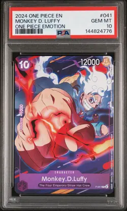 2024 ONE PIECE PROMOS ONE PIECE EMOTION #041 MONKEY D. LUFFY PSA 10 - Image 1