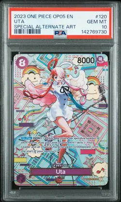 2023 ONE PIECE OP05-AWAKENING OF THE NEW ERA SPECIAL ALTERNATE ART UTA PSA 10 - Image 1