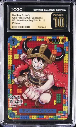 2025 ONE PIECE JPN PC: ONE PIECE DAY'25 PROMO MONKEY D. LUFFY CGC 10 PRISTINE - Image 1