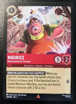 Maurice - Unconventional Inventor 138/204 Rare Archazia's Island Disney Lorcana - Image 1