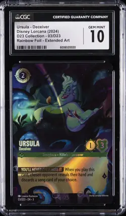 2024 DISNEY LORCANA D23 COLLECTION #03 URSULA - DECEIVER CGC 10 GEM MINT - Image 1