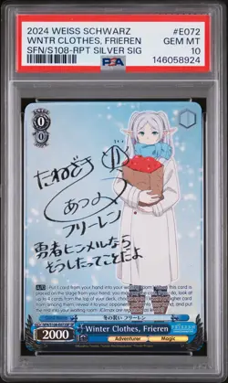 2024 WEISS SCHWARZ FRIEREN: BEYOND JOURNEY'S END WINTER CLOTHES, FRIEREN PSA 10 - Image 1