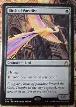 Birds of Paradise, Ravnica Remastered, Regular,MTG, NM+ - Image 1