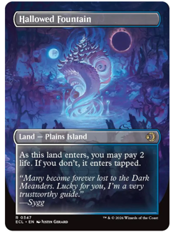 Hallowed Fountain - Borderless Lorwyn Eclipsed MTG - Image 2