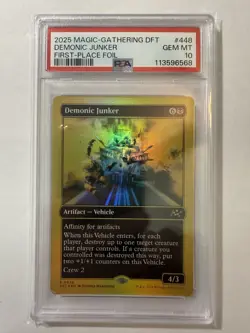 Demonic Junker (First-Place Foil) Aetherdrift Foil PSA 10 GEM MINT - Image 1