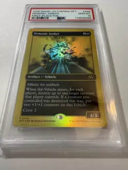 Demonic Junker (First-Place Foil) Aetherdrift Foil PSA 10 GEM MINT - Image 2